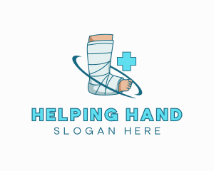 Medical Leg Wrap Injury logo design