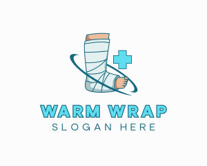 Medical Leg Wrap Injury logo design