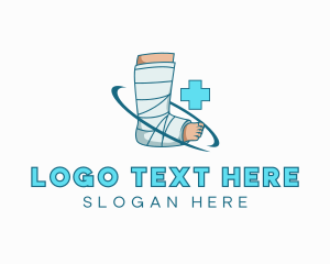Recovery - Medical Leg Wrap Injury logo design
