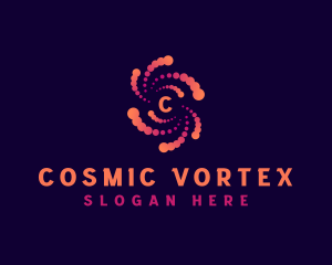 Particles Vortex Motion logo design