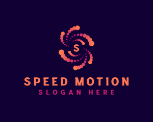 Particles Vortex Motion logo design