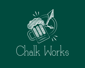 Chalk Board Beer  logo design