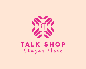 Tulip Flower Geometric Jewelry logo design