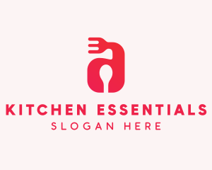 Utensil Eatery Letter A logo