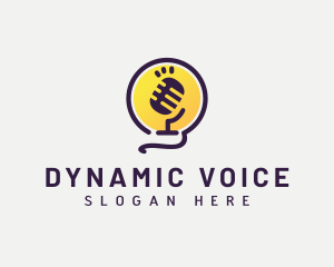 Minimalist Podcast Microphone logo