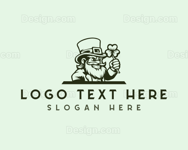 Leprechaun Beard Clover Logo