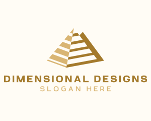 3D Pyramid Architecture logo design