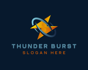 Thunder Bolt Electricity logo design