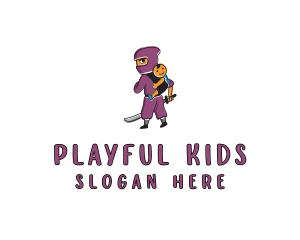 Ninja Kid Baby logo design