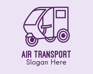 Electric Tricycle Transport  logo design