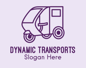 Electric Tricycle Transport  logo design