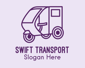 Electric Tricycle Transport  logo design