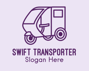 Electric Tricycle Transport  logo design