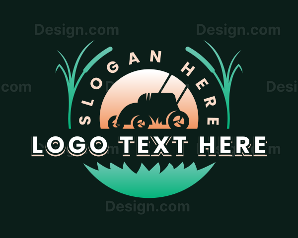 Lawn Mower Gardener Logo