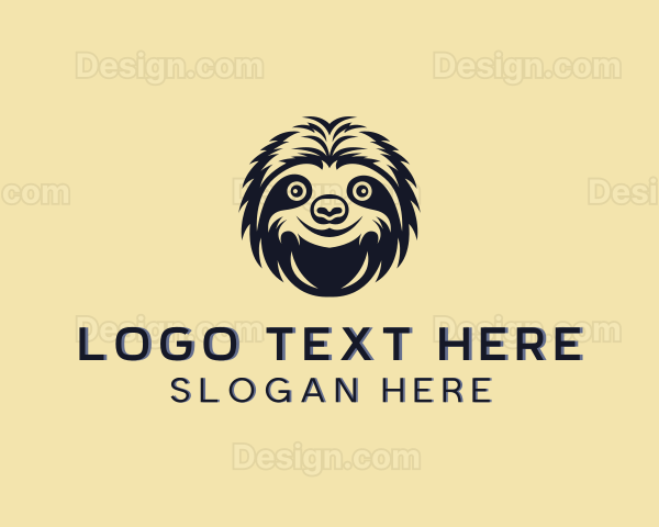 Sloth Animal Wildlife Logo