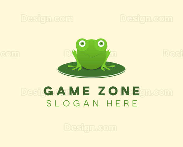 Pond Frog Toad Logo
