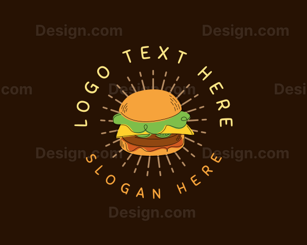 Cheeseburger Sandwich Snack Logo