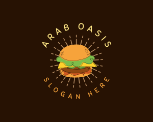 Cheeseburger Sandwich Snack Logo