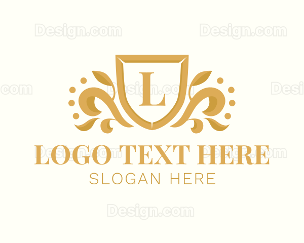 Royal Elegant Leaf Crest Logo