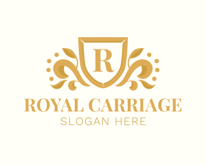 Royal Elegant Leaf Crest logo design