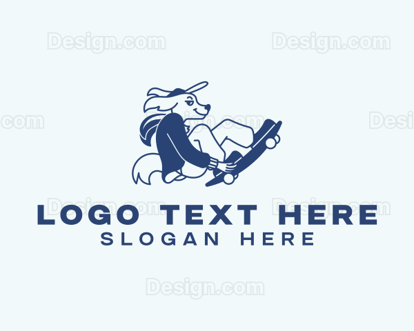 Pet Dog Skateboard Logo