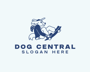 Pet Dog Skateboard logo design