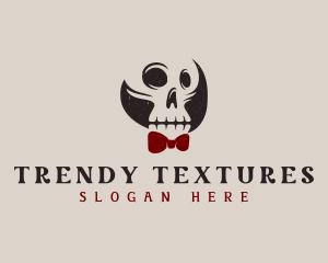 Dead Skull Bow Tie  logo design