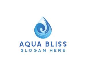 Aqua Water Wave logo design