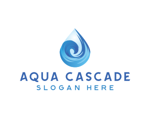 Aqua Water Wave logo design