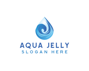 Aqua Water Wave logo design