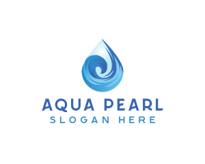 Aqua Water Wave logo design