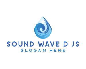 Aqua Water Wave logo design