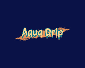 Graffiti Drip Brush logo design