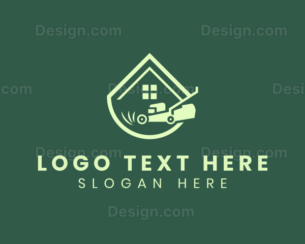 Lawn Mower Landscaping Logo