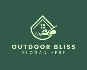 Lawn Mower Landscaping logo design