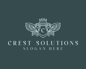 Elegant Owl Crest logo