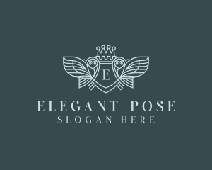 Elegant Owl Crest logo design