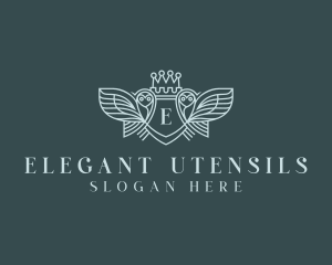 Elegant Owl Crest logo design