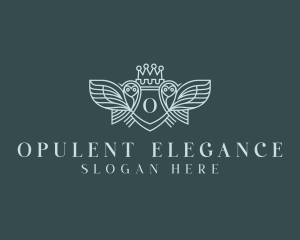 Elegant Owl Crest logo design