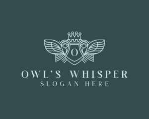 Elegant Owl Crest logo