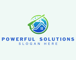 Clean Pressure Washer Splash logo design