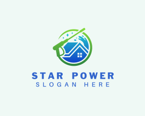 Clean Pressure Washer Splash logo design