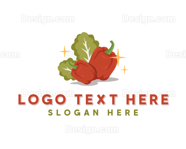 Bell Pepper Fruit Vegetable Logo