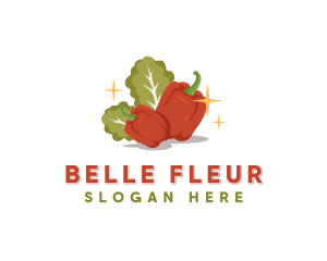 Bell Pepper Fruit Vegetable logo design