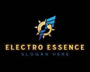 Solar Energy Electric Plug logo