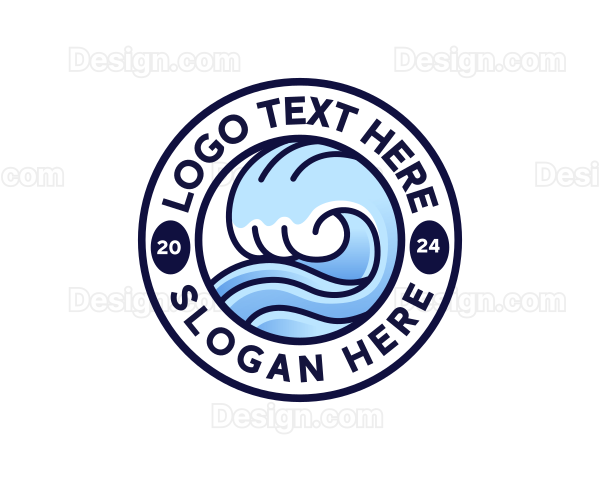 Wave Ocean Beach Logo