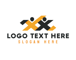 People Hiring Letter X Logo