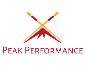 Chopsticks Mountain Peak logo design