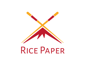 Chopsticks Mountain Peak logo design