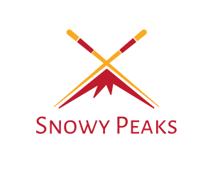 Chopsticks Mountain Peak logo design